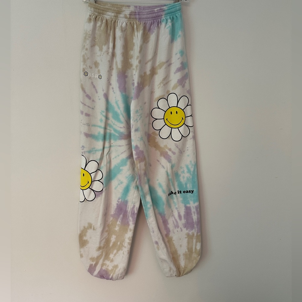 Zumiez Tie Die Flower Sweatpants